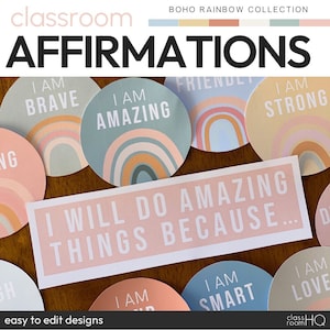 BOHO RAINBOW Affirmation Station Pack