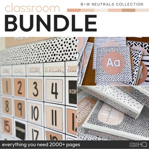 Neutral Classroom Decor BUNDLE | B+W NEUTRALS Collection