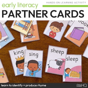 Choisissez un partenaire - Cartes de partenaires de mots rimés pour la classe