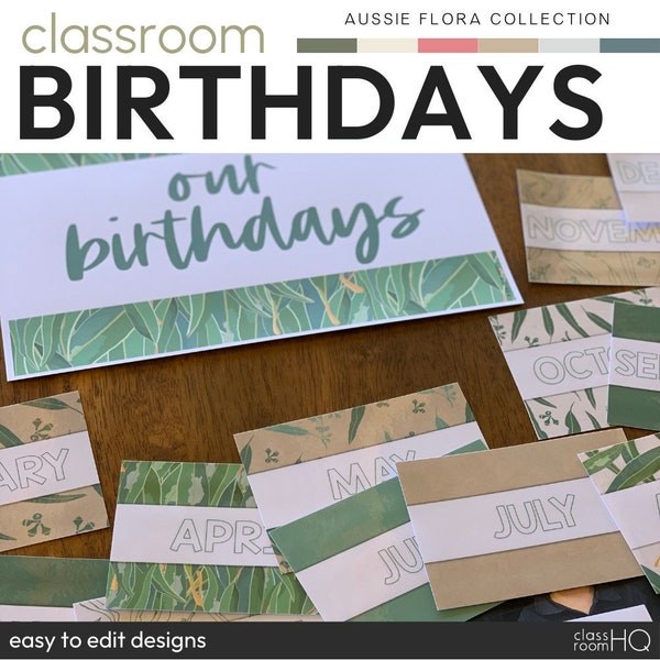 AUSSIE FLORA Klaslokaal Verjaardag Display | Australische eucalyptus klas decor