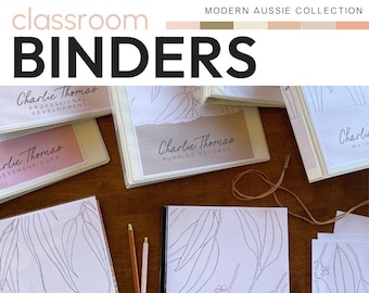 MODERN AUSSIE Editable Binder and Book Covers Pack | Australian Themed Classroom Decor