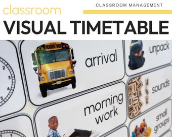 Daily Classroom Visual Timetable | Class Schedule Cards