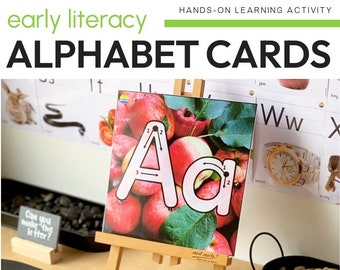 Beginning Sound Alphabet Letter Tracing Mats with Real Photos