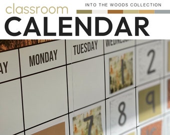 Woodland Forest Theme Classroom Decor Large Classroom Calendar Pack | INTO THE WOODS