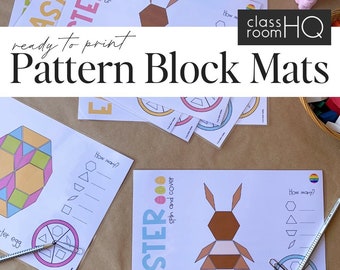 Easter Pattern Block Spin and Cover Mats