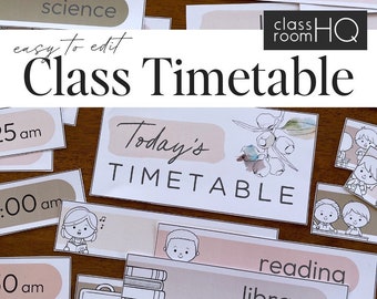 MODERN AUSSIE Classroom Timetable Pack