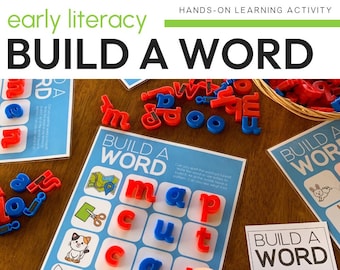 Build A Word CVC CVCC CCVC CVCe Word Work Phonics Pack - Science of Reading Aligned