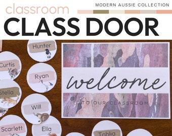 MODERN AUSSIE Classroom Door + Bulletin Board Display Pack | Australian Themed Classroom Decor