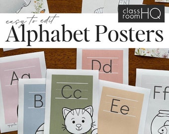 COTTAGECORE Alphabet Posters