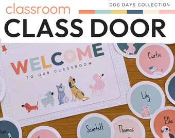 DOG DAYS Classroom Door Display Pack | Dog Themed Classroom Decor