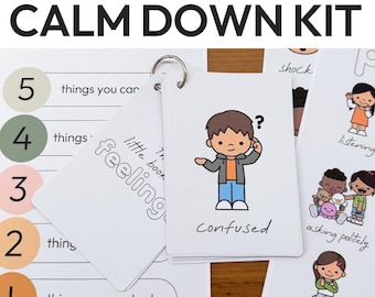 Calm Down Corner Kit for Classroom | Social Emotional Learning SEL | Behavior Support Tools | Calm Corner Printables | HAZY DAISY Decor