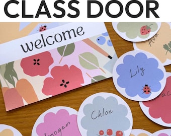 Editable Classroom Door Display | Garden Classroom Decor | Pastel Teacher Door Sign | SPRING GARDEN