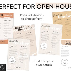 Modern Neutral Boho Theme Classroom Decor Editable Meet the Teacher ...