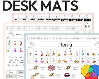 Editable Desk Mats Classroom, Student Desk Name Plates, Desk Name Tags, Student Reference Mats, Neutral Safari Classroom Decor | ZOO TALES