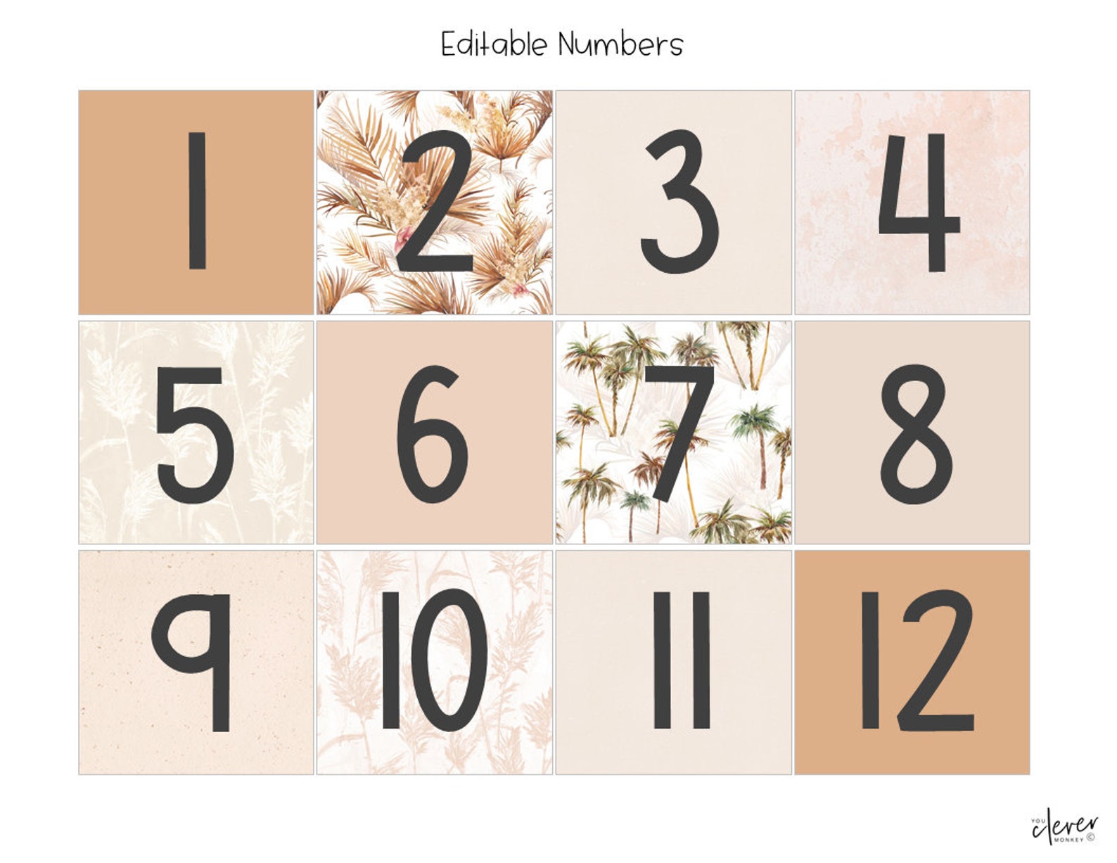 Calm Classroom Decor Neutral Class Theme Large Classroom Calendar ...