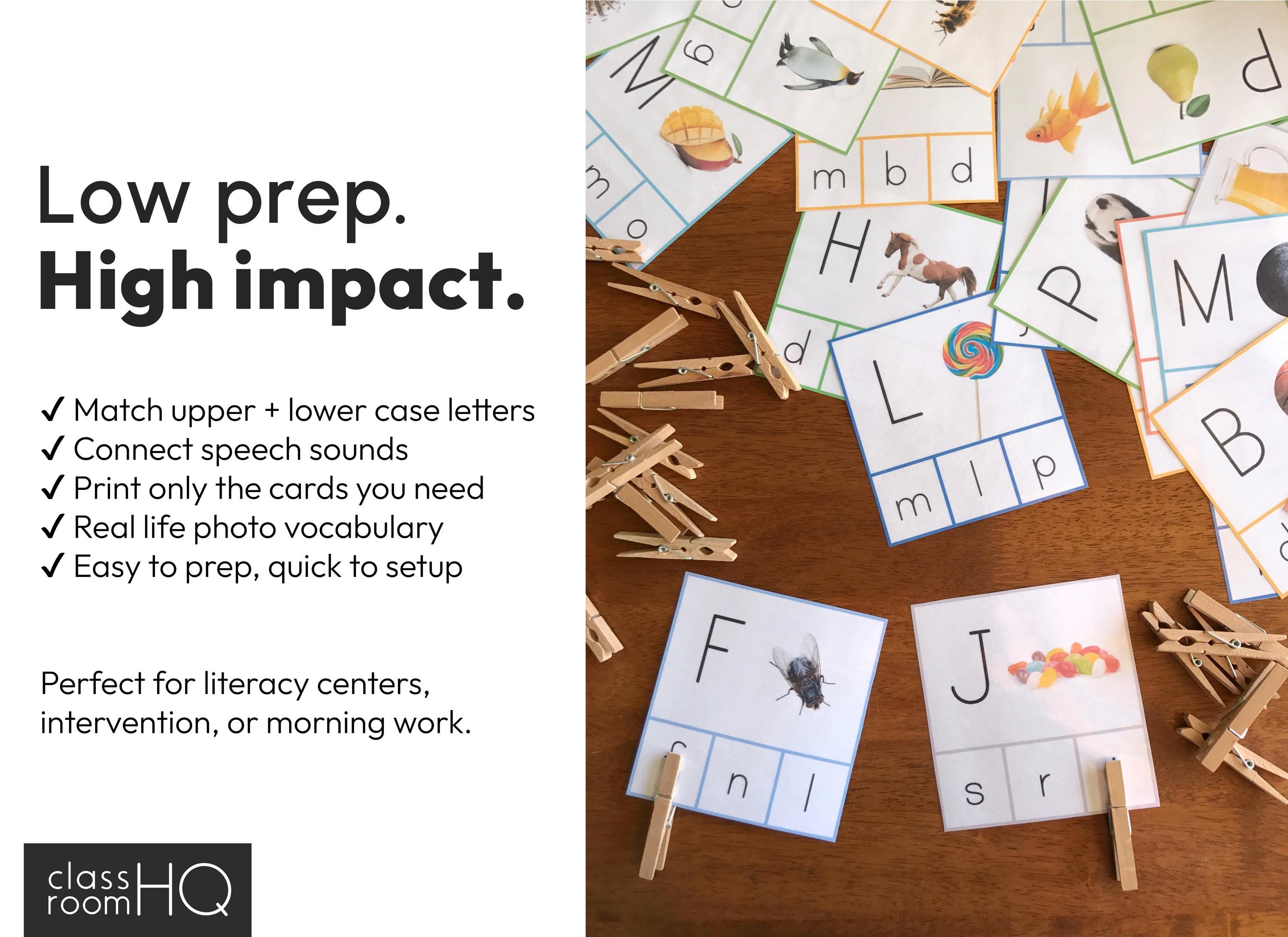 Upper and Lower Case Letter Match Activity Cards - Etsy