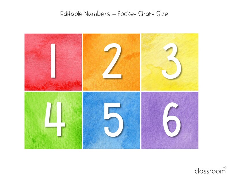 Rainbow WATERCOLOR PAINT Classroom Calendar - Etsy