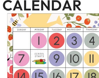 Editable Classroom Calendar | Garden Classroom Decor | Weather Display for Class | Pastel Teacher Calendar Display | SPRING GARDEN