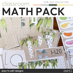 GUM LEAF Math Resources Pack | Eucalyptus Class Theme