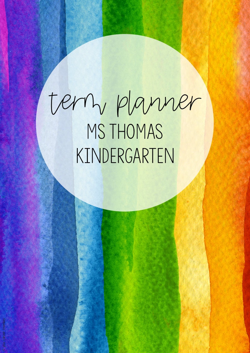 Rainbow WATERCOLOR PAINT Binder Book Covers Pack Etsy