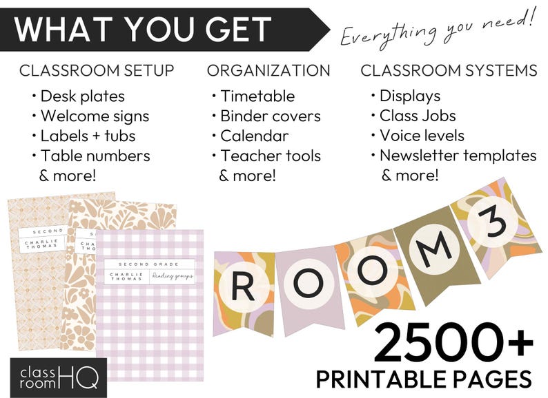 Groovy Vintage Retro Theme Classroom Decor BUNDLE | SUNDAZED Collection ...