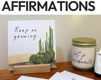 Editable Classroom Affirmation Station & Growth Mindset Display | Cactus Classroom Decor | Modern Earthy Theme