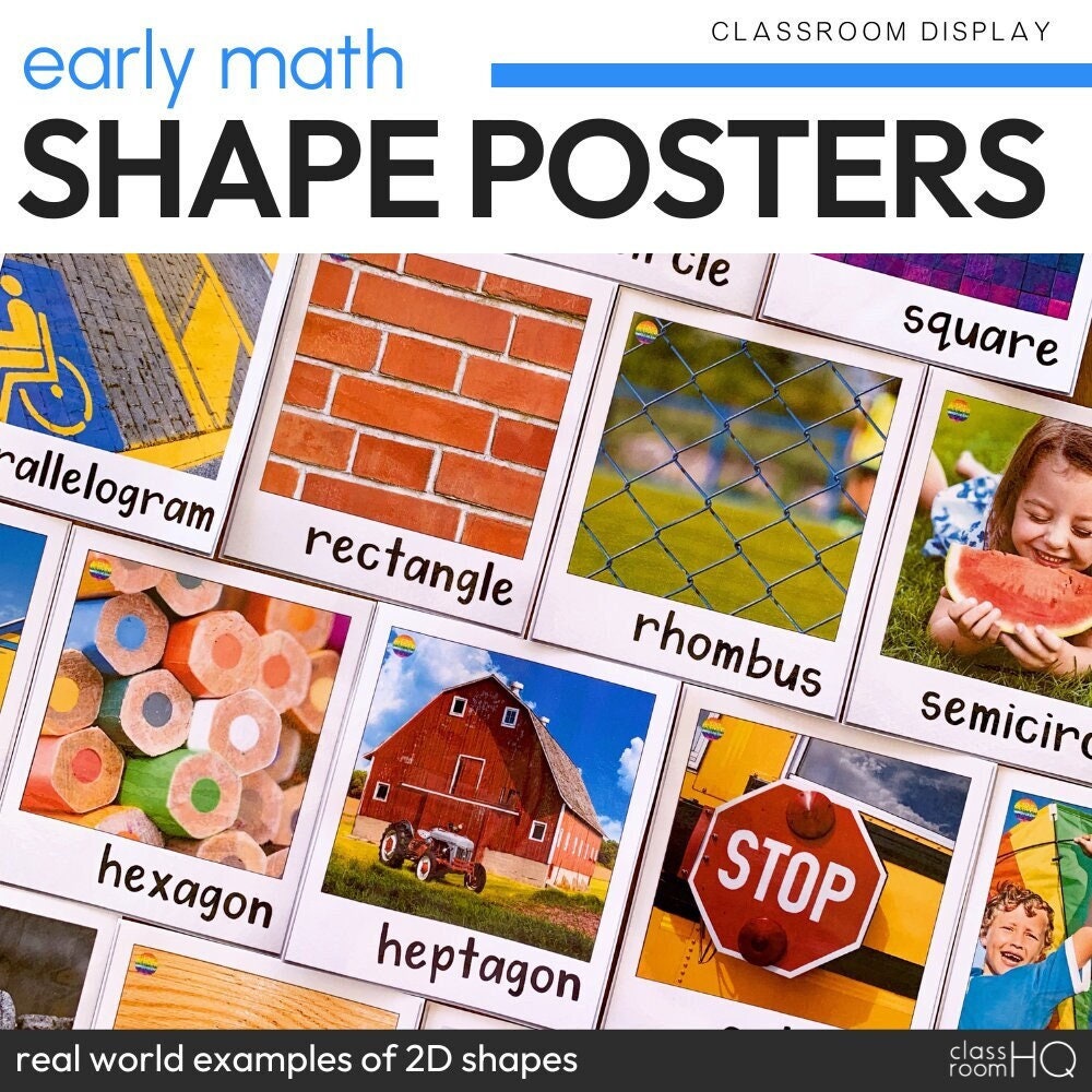 Non Fiction 2D Shape Posters with Real Life Photos