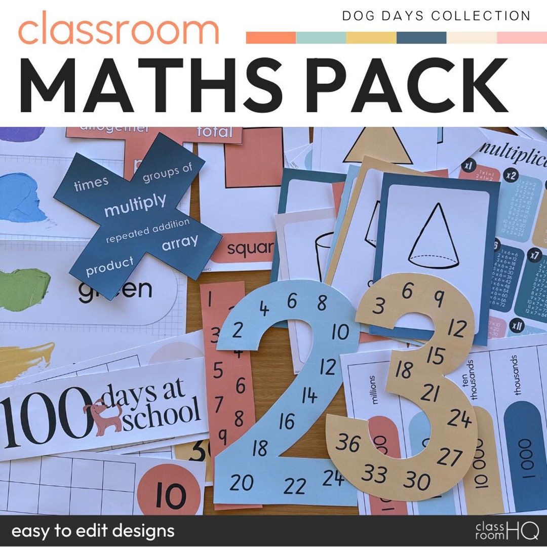 DOG DAYS Classroom Math Display Resource Pack | Dog Themed Classroom ...