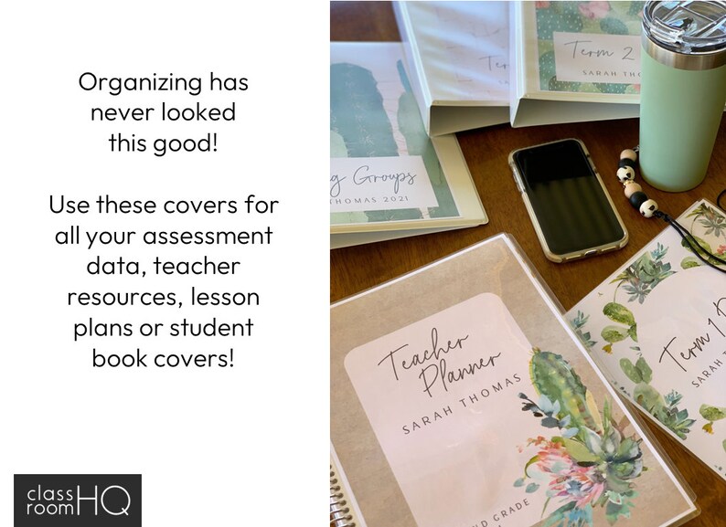 Cactus Classroom Theme Calm Classroom Decor Editable Binder Covers ...