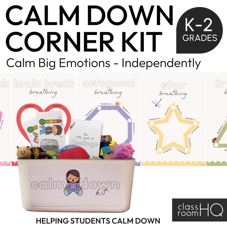 Calm Down Corner Kit | Editable SEL Classroom Decor | Garden Classroom ...