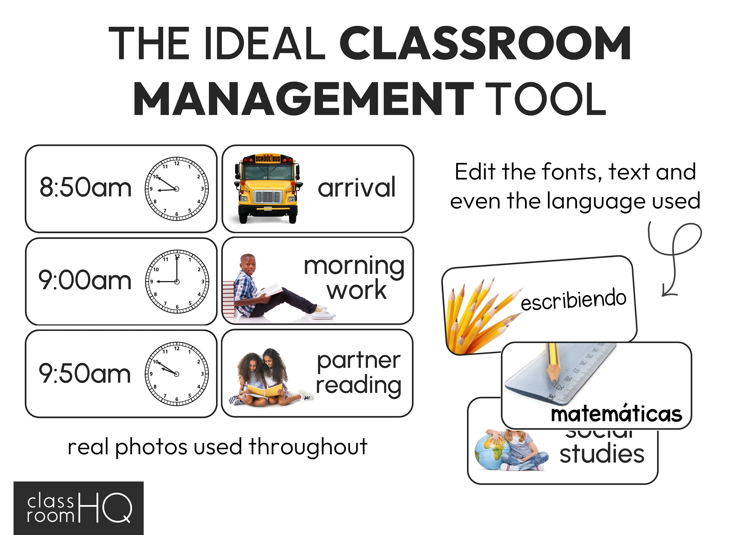Daily Classroom Visual Timetable | Class Schedule Cards - Etsy