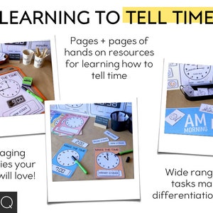 Telling Time - Hour and Half Hour Time Pack - Etsy