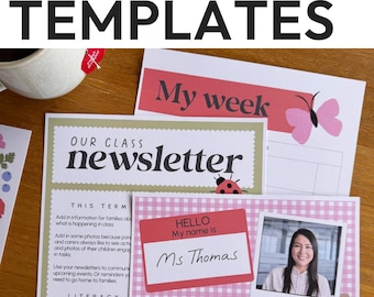 Editable Meet the Teacher Template | Classroom Newsletter | Garden Class Forms Pastel Teacher Printable | SPRING GARDEN Classroom Decor