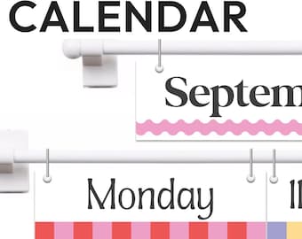 Editable Flip Calendar | Garden Theme Classroom Decor | Pastel Classroom Calendar Display | SPRING GARDEN Classroom Decor