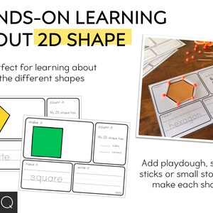 2D Shape Make It Count It Write It Mats - Etsy