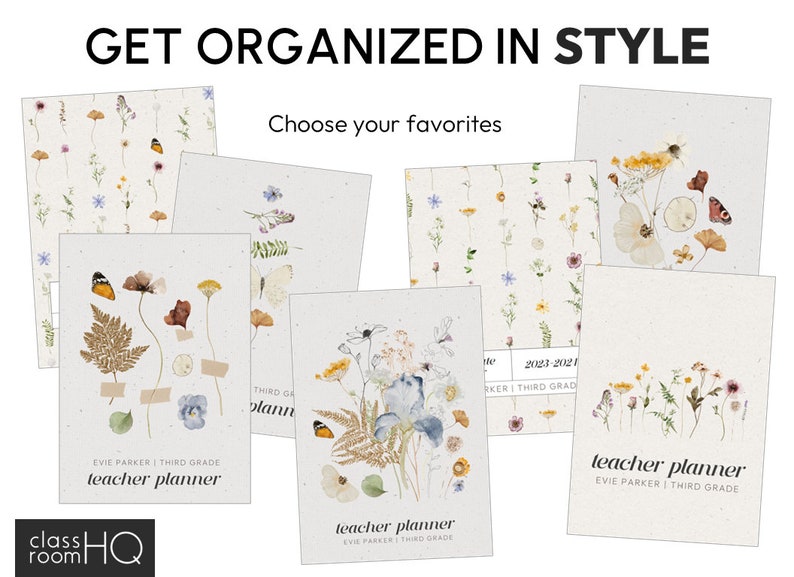 Editable Binder Covers and Spines | Teacher Binder Covers Classroom Decor | COTTAGECORE Floral Wildflower Theme | Classroom Organization image 6