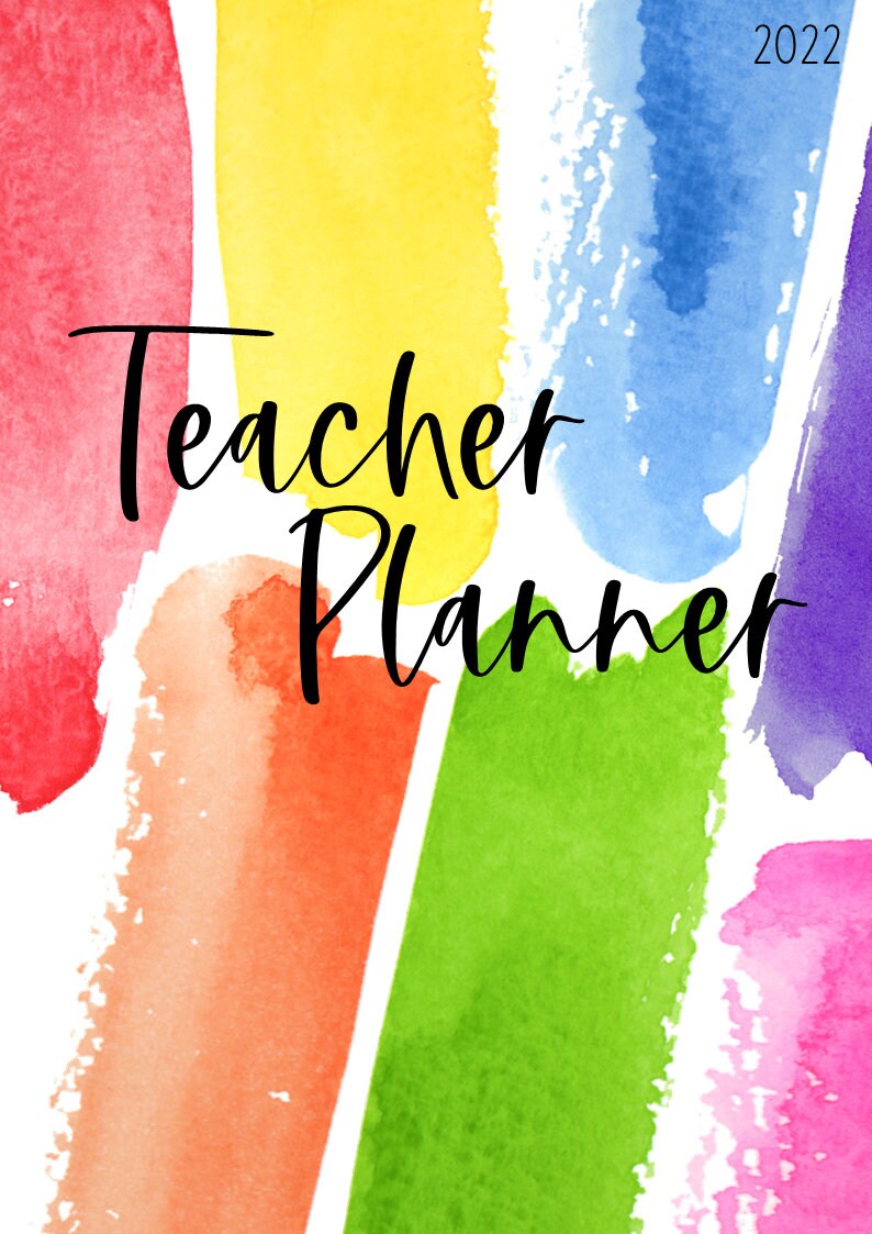 Rainbow WATERCOLOR PAINT Binder Book Covers Pack Etsy