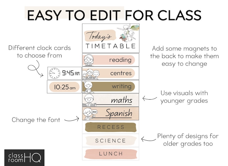 MODERN AUSSIE Classroom Timetable Pack | Australian Themed Classroom ...