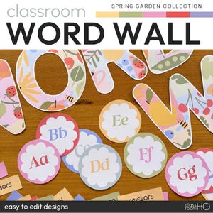 SPRING GARDEN Word Wall