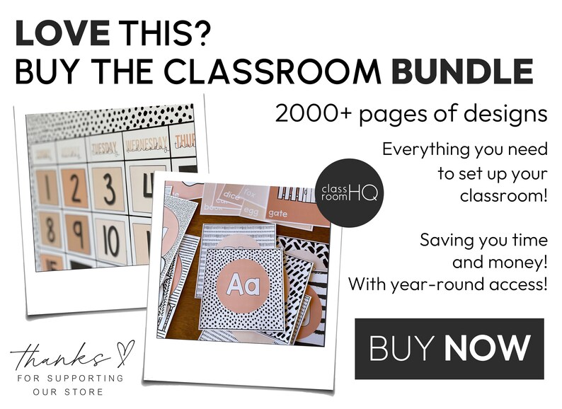 Neutral klassrumsdekor Visuella instruktionskort för klassrumshantering | B+W NEUTRALS-kollektionen bild 8