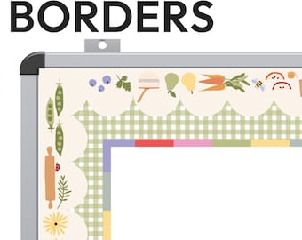 SPRING GARDEN Theme Classroom Borders: Pastel Bulletin Board Trim Kit (PowerPoint Format)
