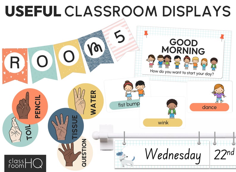 Modern Fun Bright Classroom Decor Bundle - Dog Inspired Classroom Theme DOG DAYS Collection by classroomHQ