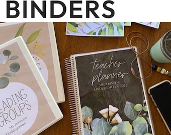 GUM LEAF Binder + Book Covers Pack | Eucalyptus Class Decor