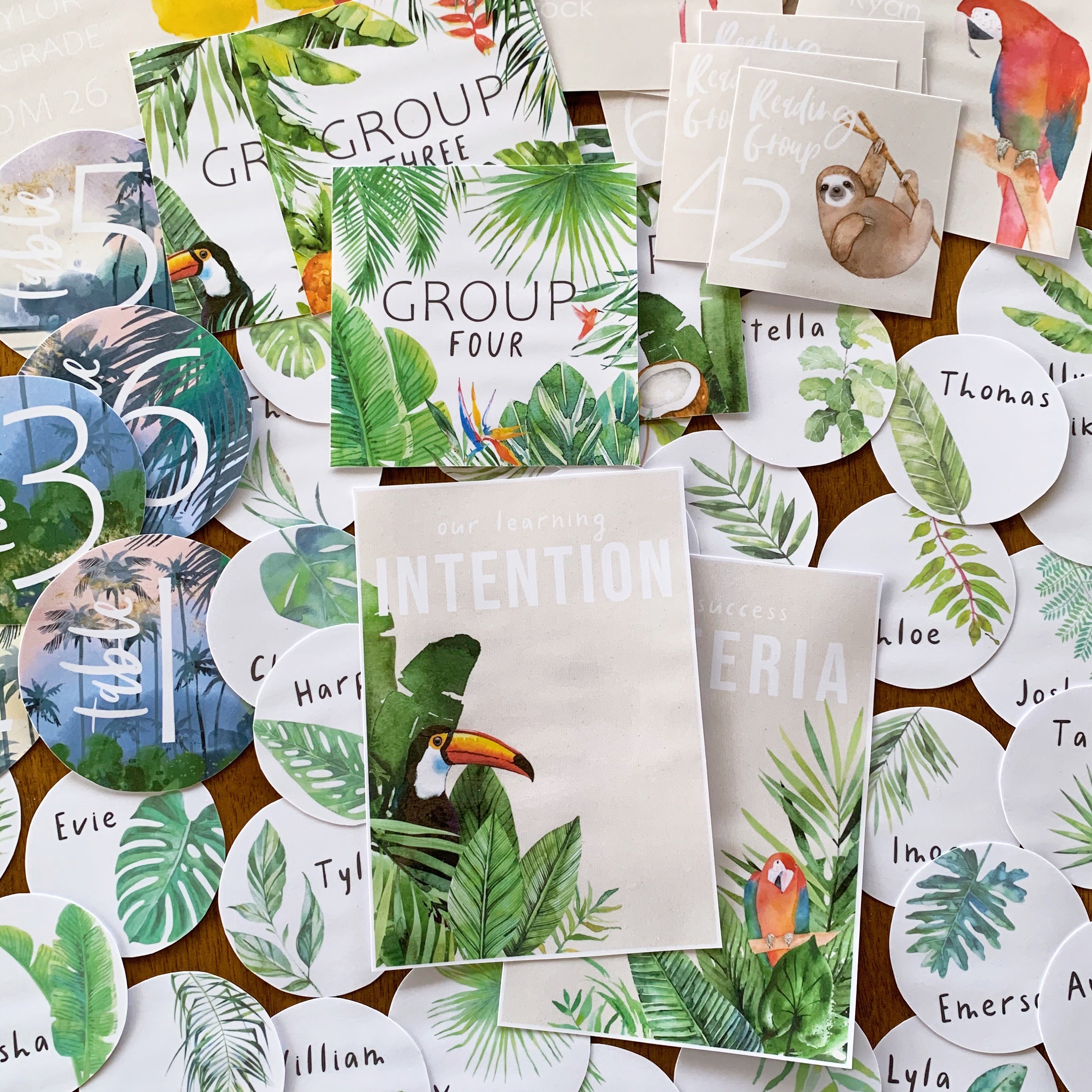 Modern Tropical Classroom Decor BUNDLE | TROPICAL COAST - Etsy