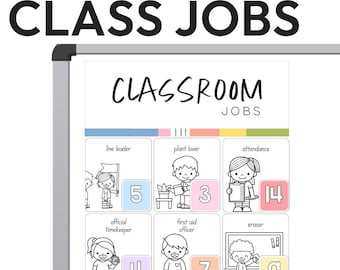 Editable Classroom Jobs Display | Classroom Decor Job Chart | Teacher Organisation System | Pastel Rainbow Theme | OVER THE RAINBOW
