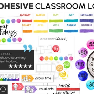 Rainbow Theme Classroom Decor BUNDLE | WATERCOLOR PAINT Collection ...