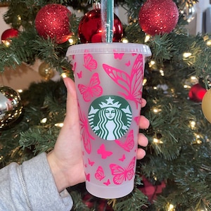 Butterfly Starbucks Venti Cup l Personalized Tumbler l Reusable Butterfly Starbucks l Venti Cold Cup