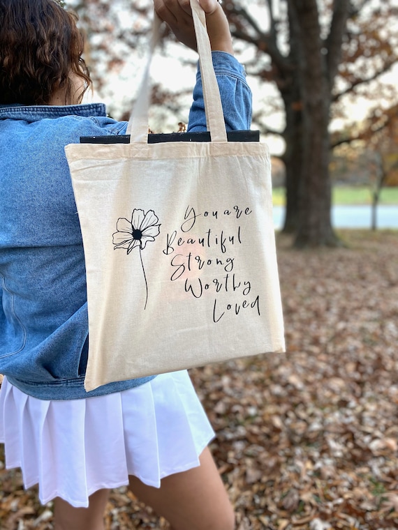 Beauty Quotes Tote Bag Beauty Quotes Tote Bag