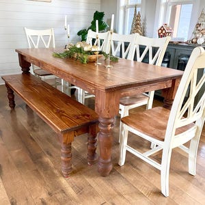 Chunky Leg Farmhouse Table