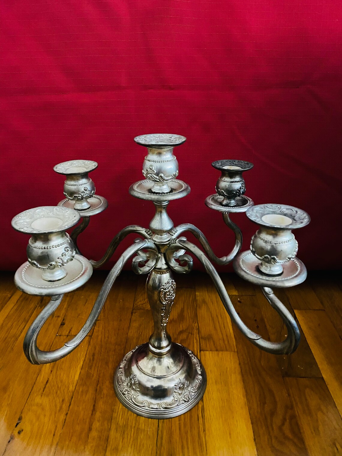 Vintage Godinger Silver Art GSA 5 Candle Holder Candelabra Etsy